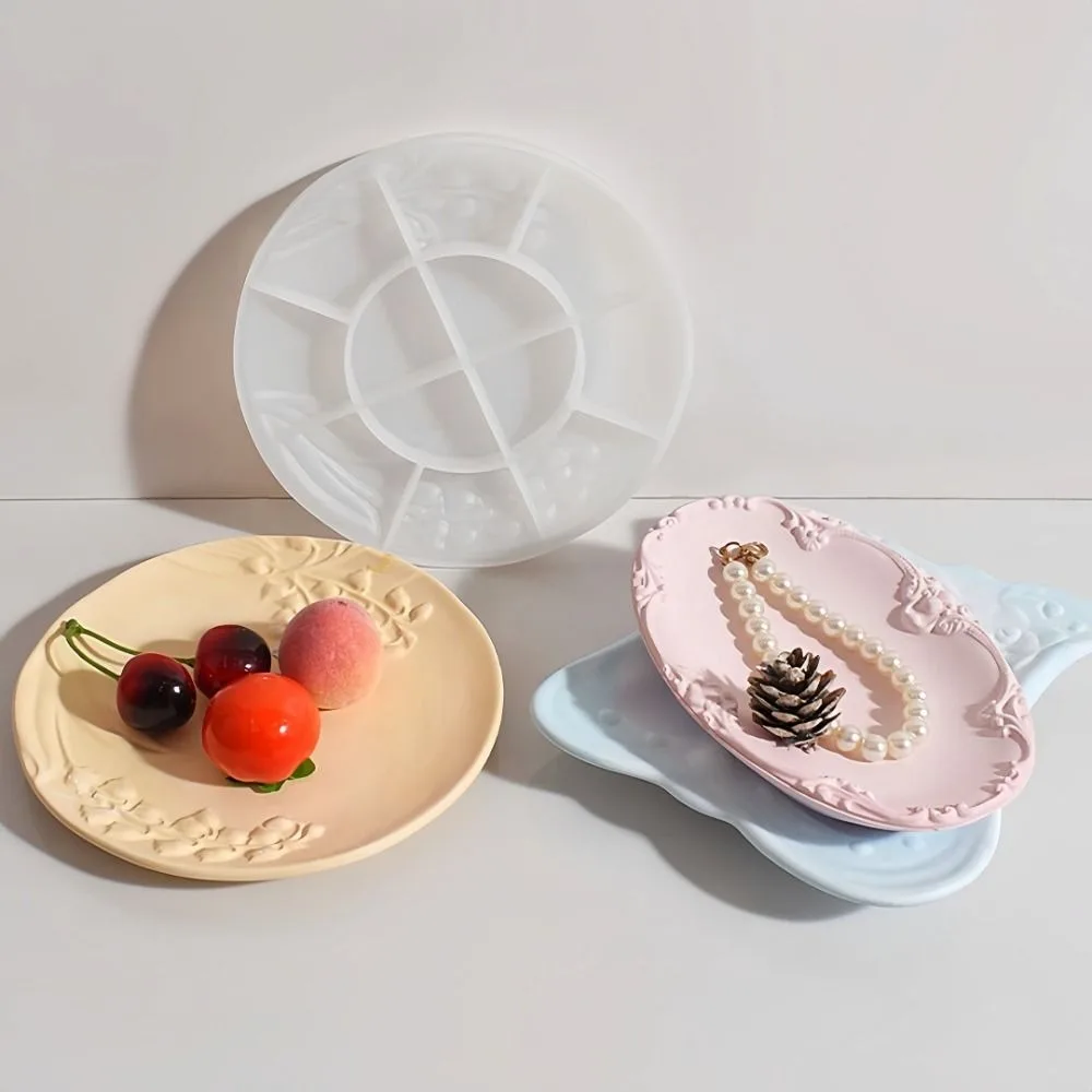 Silicone Silicone Molds Embossed Pattern Flower Pattern Storage Tray Silicone Mold Round Shape Oval Gypsum Mold
Silicone Silicone Molds Embossed Pattern Flower Pattern Storage Tray Silicone Mold Round Shape Oval Gypsum Mold