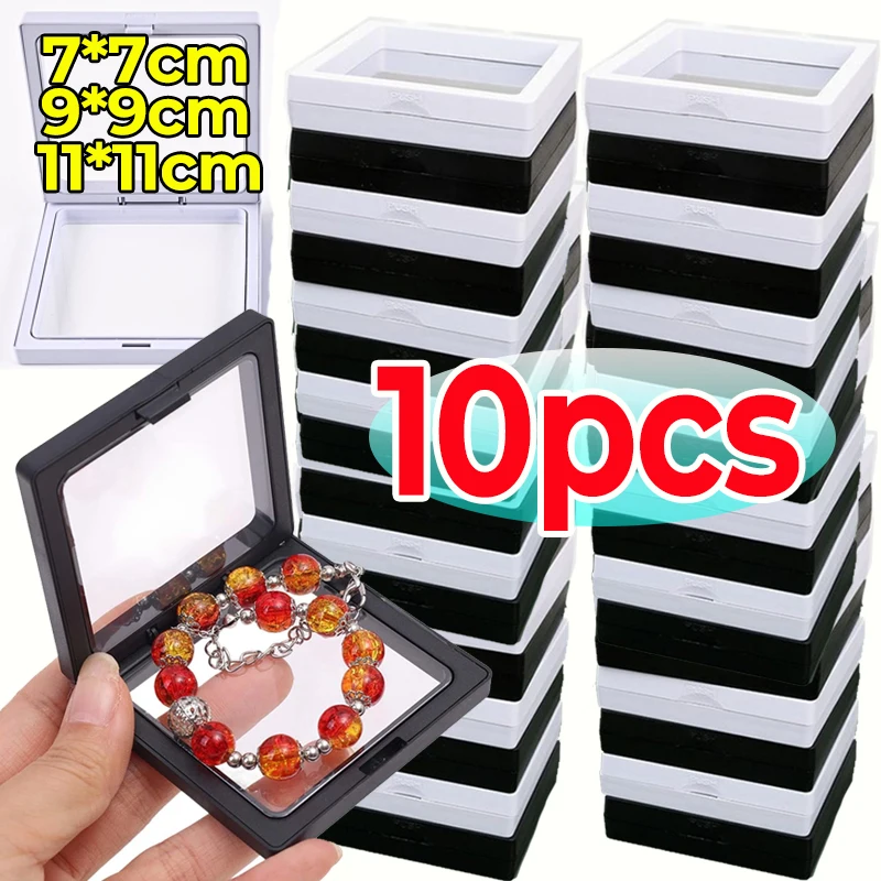 Square Frame 3D Transparent PE Jewelry Storage Box 1/10Pcs Ring Necklace Bracelet Organized Storage Jewelry Display Holder Box
Square Frame 3D Transparent PE Jewelry Storage Box 1/10Pcs Ring Necklace Bracelet Organized Storage Jewelry Display Holder Box