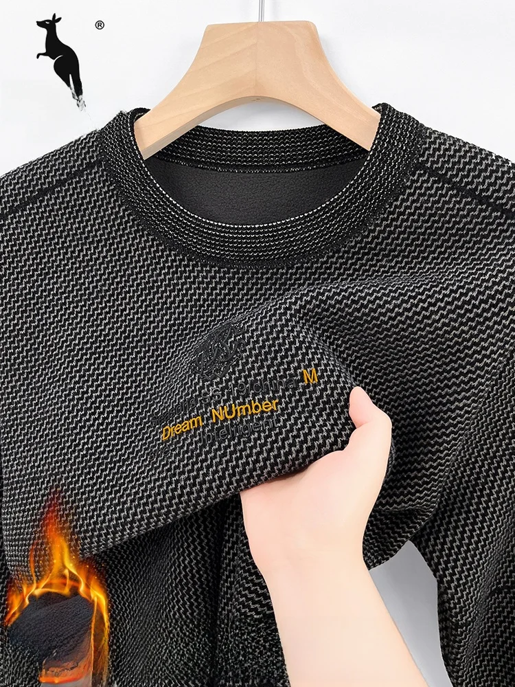 Мужской утепленный вязаный свитер Kangaroo с круглым вырезом, длинными рукавами, на флисовой подкладке, зимний, теплый, повседневный, базовый крой
Мужской утепленный вязаный свитер Kangaroo с круглым вырезом, длинными рукавами, на флисовой подкладке, зимний, теплый, повседневный, базовый крой