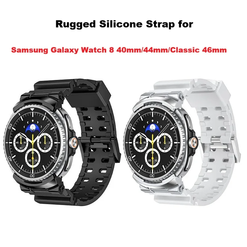 Прочный спортивный ремешок для Samsung Watch 8 40/44 мм, силиконовый ремешок с коннектором из нержавеющей стали для Galaxy Watch 8 Classic 46 мм
Прочный спортивный ремешок для Samsung Watch 8 40/44 мм, силиконовый ремешок с коннектором из нержавеющей стали для Galaxy Watch 8 Classic 46 мм