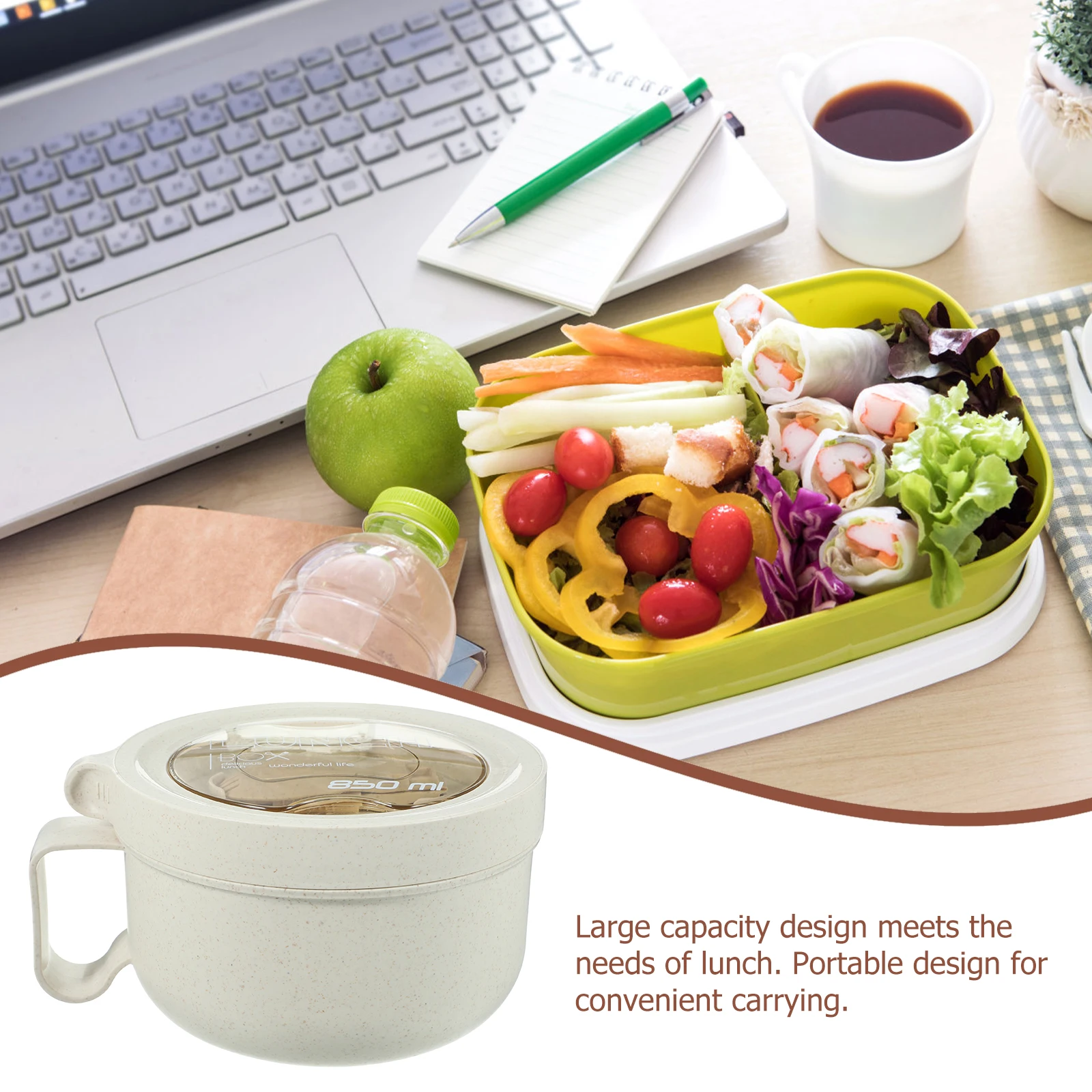 Portable Large Capacity Sealed Lunch Box with Spoon Bento Container Food Box Reusable Leak Proof Picnic Office Hiking Storage
Portable Large Capacity Sealed Lunch Box with Spoon Bento Container Food Box Reusable Leak Proof Picnic Office Hiking Storage