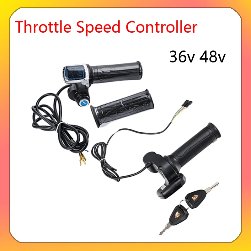 For Electric Bike Scooter 36V48V Throttle Accelerator Accessory Throttle Handlebar Controller with LED Display
For Electric Bike Scooter 36V48V Throttle Accelerator Accessory Throttle Handlebar Controller with LED Display