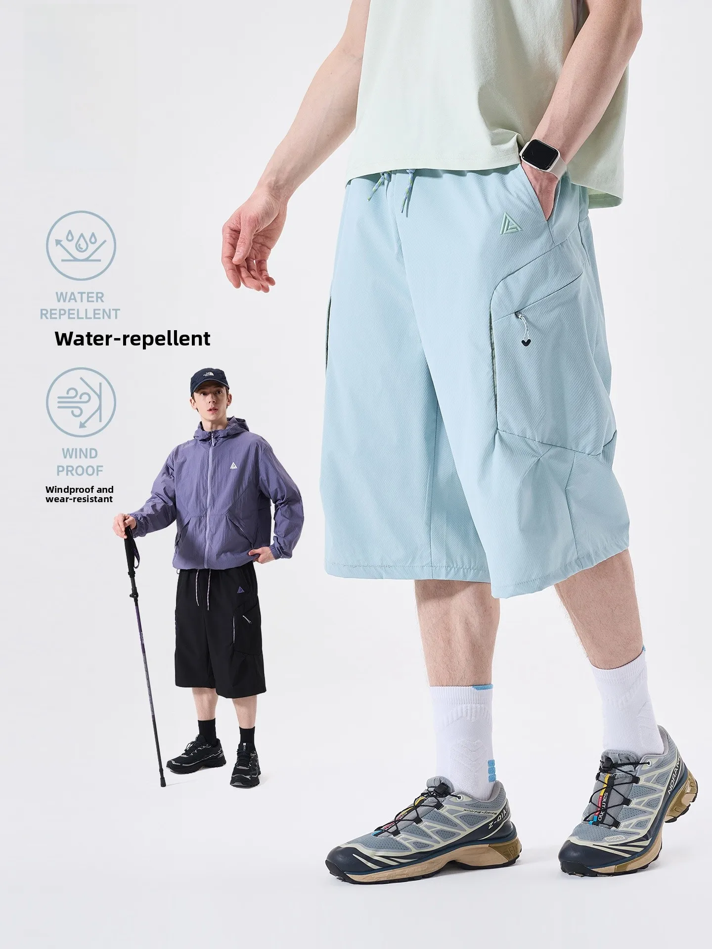 LAZY DAY Outdoor Men's Casual Hiking Pants Quick Dry Waterproof Windproof Loose Fit Seven-Foot Sports Trousers
LAZY DAY Outdoor Men's Casual Hiking Pants Quick Dry Waterproof Windproof Loose Fit Seven-Foot Sports Trousers