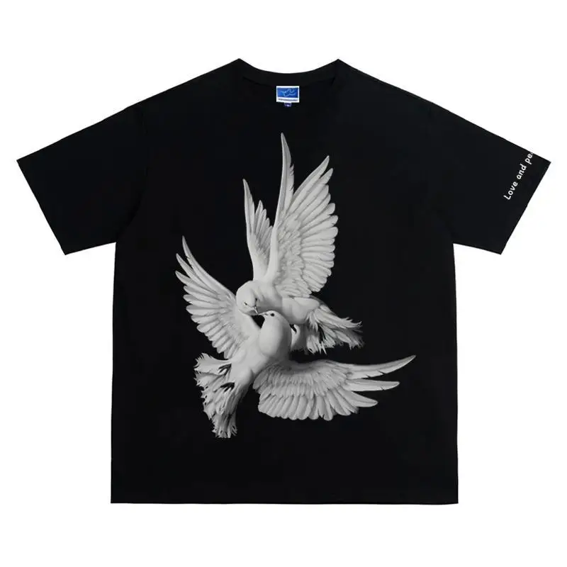 American Original Design Breathable Flying Peace Dove 250g Heavy Cotton Short Sleeve American High Street Ins Retro
American Original Design Breathable Flying Peace Dove 250g Heavy Cotton Short Sleeve American High Street Ins Retro