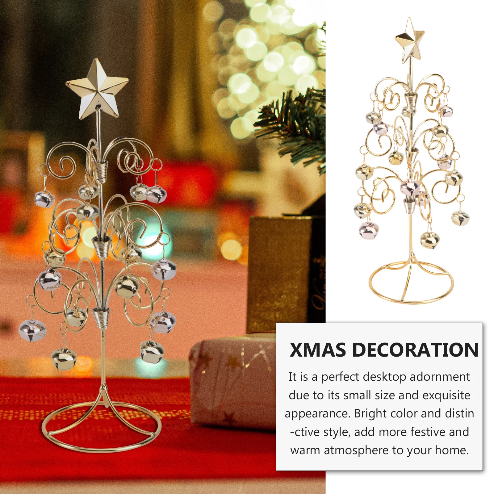 1 pc Festive Metal Artificial Christmas Tree Desktop Decoration Mini Xmas Decor Party Holiday Gift Golden Color
1 pc Festive Metal Artificial Christmas Tree Desktop Decoration Mini Xmas Decor Party Holiday Gift Golden Color
