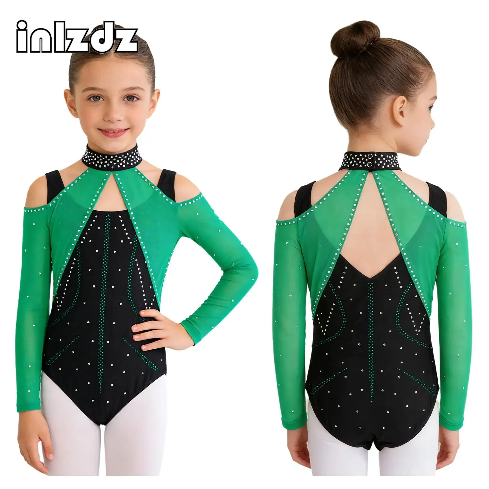 Kids Girls Gymnastics Figure Skating Dance Leotard Cutout Mesh Sparkly Rhinestones Ballet Unitards Bodysuit Performance Costume
Kids Girls Gymnastics Figure Skating Dance Leotard Cutout Mesh Sparkly Rhinestones Ballet Unitards Bodysuit Performance Costume