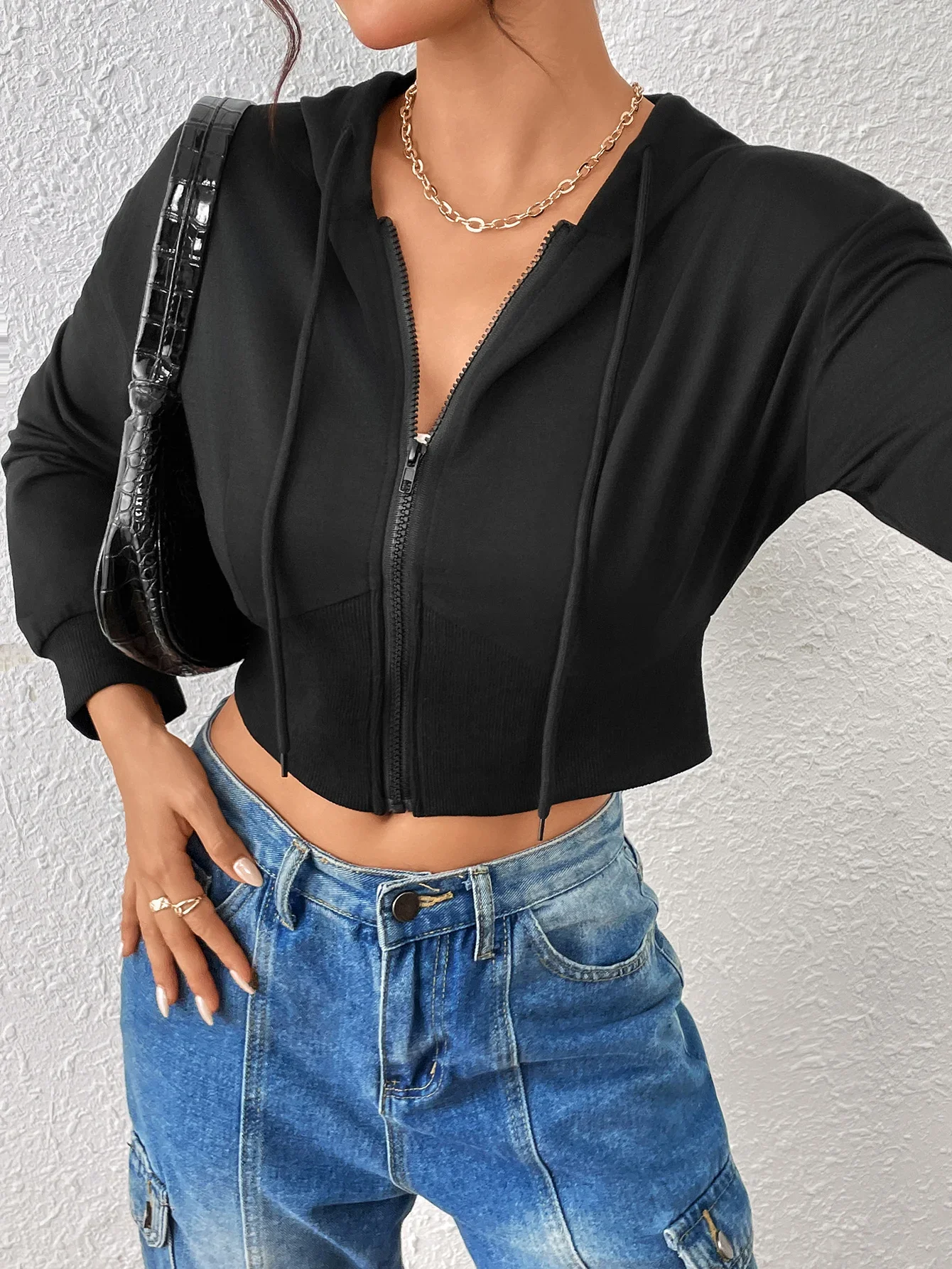 Spring Autumn Fashion Solid Color Commute Daily Outfit Crop Hoodie Jacket Drawstring Hat Business Casual Streetwear
Spring Autumn Fashion Solid Color Commute Daily Outfit Crop Hoodie Jacket Drawstring Hat Business Casual Streetwear