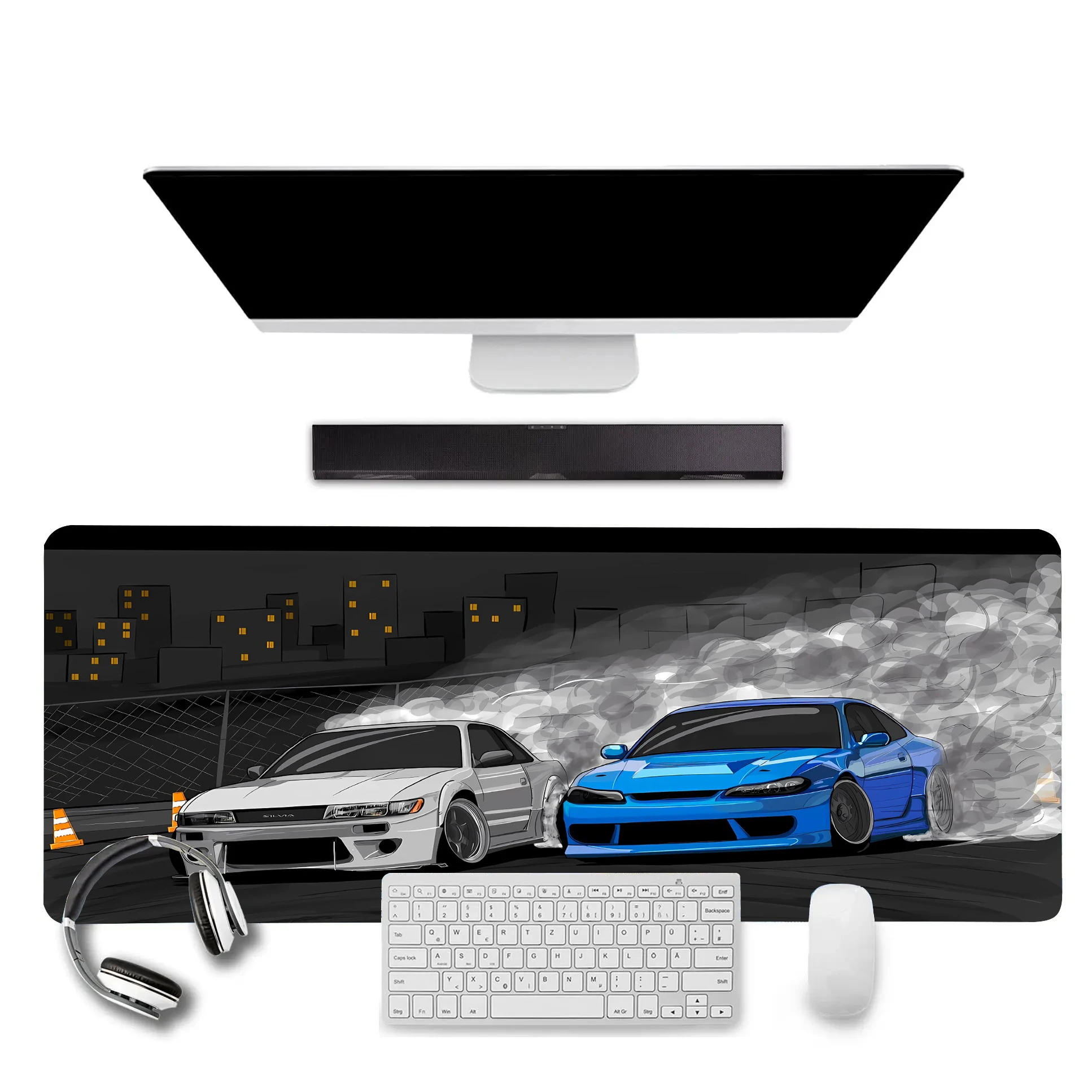Drift S13 and S15 JDM Sports Car Large Gamer Mouse Pad Anti-Slip Rubber Base Stitched Edge Black Desk Mat for Gaming Office Home
Drift S13 and S15 JDM Sports Car Large Gamer Mouse Pad Anti-Slip Rubber Base Stitched Edge Black Desk Mat for Gaming Office Home