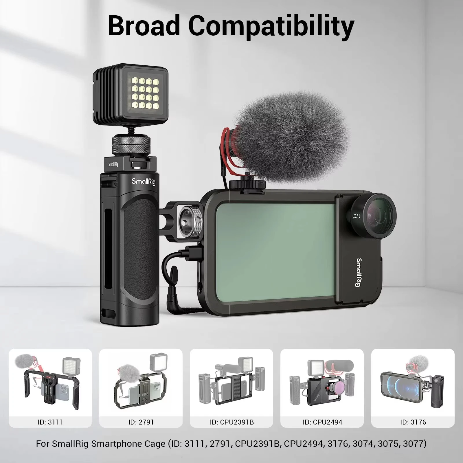 Smallrig Universal Side Handle Cage Phone Video Rig Lightweight Universal Quick Release Handgrip Videography Expansion 2772
Smallrig Universal Side Handle Cage Phone Video Rig Lightweight Universal Quick Release Handgrip Videography Expansion 2772