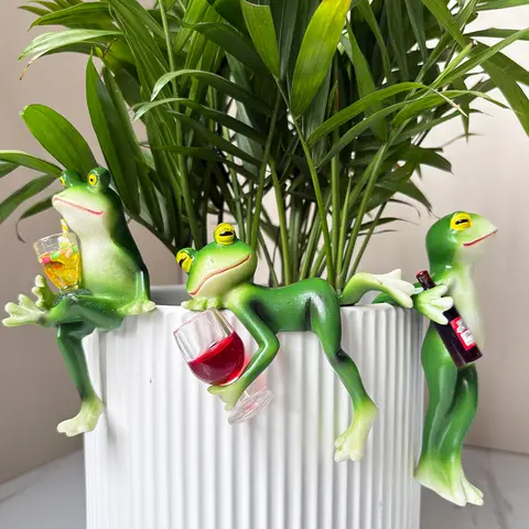 1pc resin frog statue bonsai accessory, animal decoration, suitable for lawn, backyard and garden/flower pot decoration/home decoration/bonsai accessory