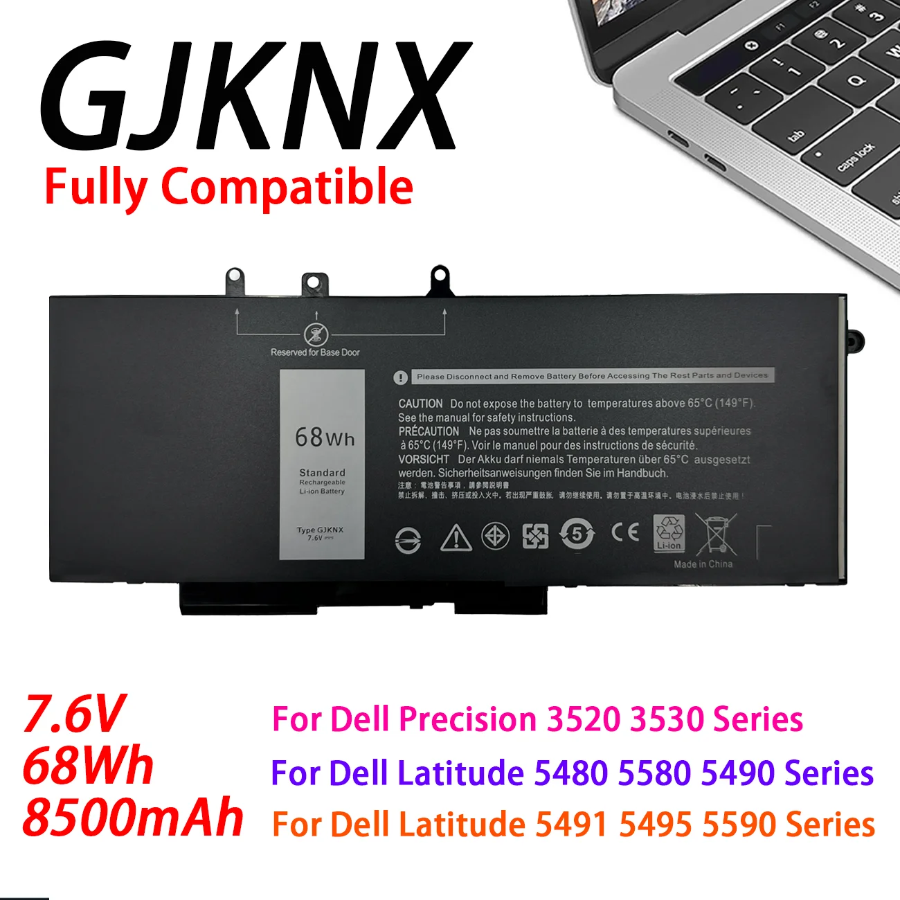 Аккумулятор GJKNX 7,6 В для ноутбука Dell Latitude 14 5480 E5480 15 5590 15 5580 E5580 14 5490 E5490 E5590 Series Precision 15 3520
Аккумулятор GJKNX 7,6 В для ноутбука Dell Latitude 14 5480 E5480 15 5590 15 5580 E5580 14 5490 E5490 E5590 Series Precision 15 3520