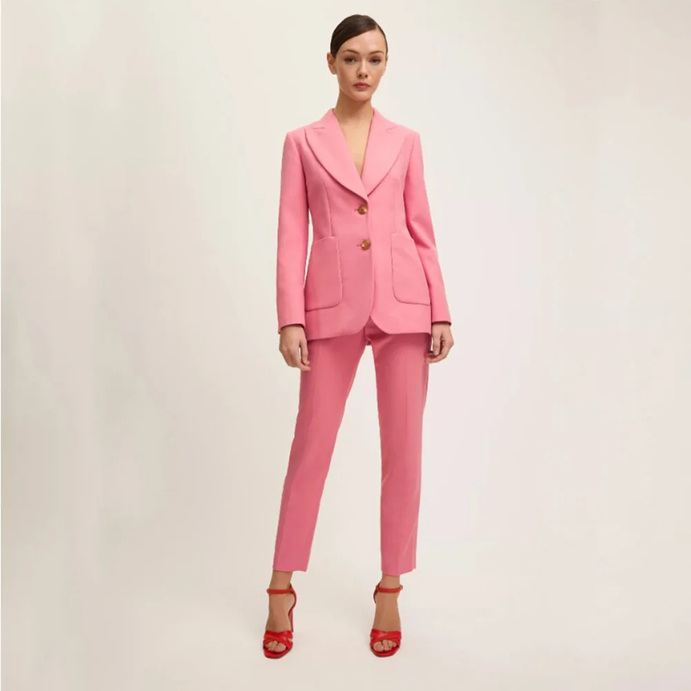 Fashion Sweet Women's Suit Single Breasted Peak Lapel Jacket Pant two Piece Set Smart Slim Fit Office Daily Life Female Clothing
Fashion Sweet Women's Suit Single Breasted Peak Lapel Jacket Pant two Piece Set Smart Slim Fit Office Daily Life Female Clothing