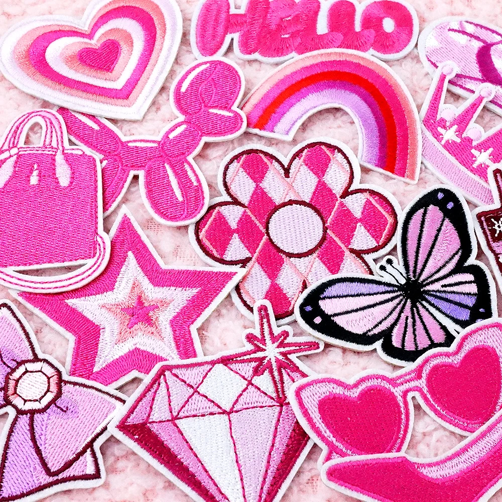 15Pcs/Lot Pink Crown Sunglasses Girl Iron on Patches for Clothing Cloth Embroidered Applique Clothes Apparel Accessories Patch
15Pcs/Lot Pink Crown Sunglasses Girl Iron on Patches for Clothing Cloth Embroidered Applique Clothes Apparel Accessories Patch