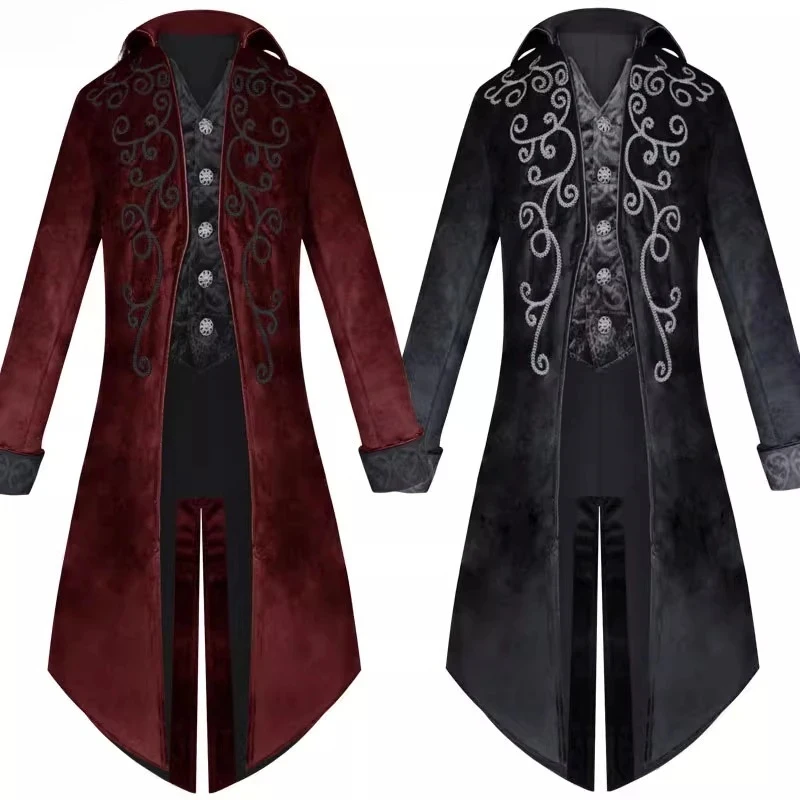 ob 2025 Medieval Vintage Tailcoat | Punk Style Mid-Length Overcoat for Men, Cosplay Performance Attire with Gothic Details 158gj
ob 2025 Medieval Vintage Tailcoat | Punk Style Mid-Length Overcoat for Men, Cosplay Performance Attire with Gothic Details 158gj