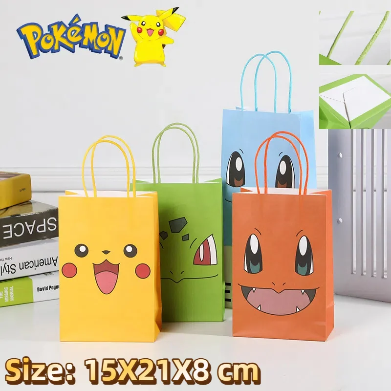 12/20pcs Pokemon Candy Paper Bags Anime Cartoon Pikachu Gift Packaging for Toys Hobbies Party Supplies Cartoon Character Theme
12/20pcs Pokemon Candy Paper Bags Anime Cartoon Pikachu Gift Packaging for Toys Hobbies Party Supplies Cartoon Character Theme