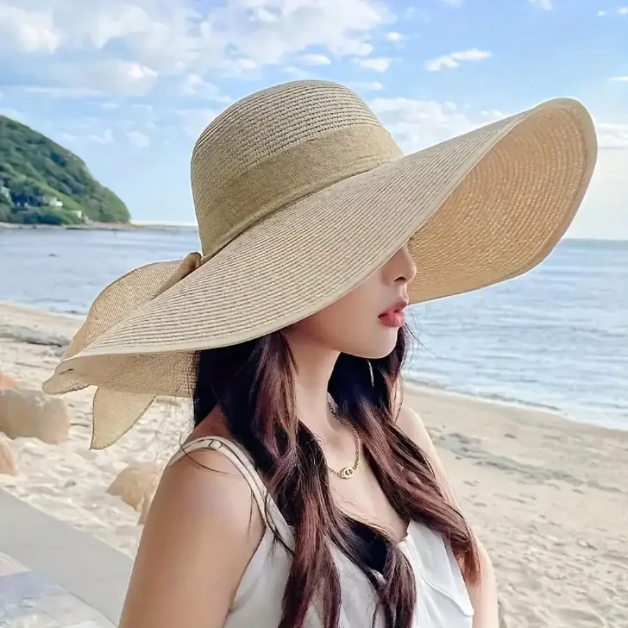 1 Piece Women's Summer Straw Hat - Large Beach Hat with Strap, Foldable, Lightweight and Portable, Suitable for
1 Piece Women's Summer Straw Hat - Large Beach Hat with Strap, Foldable, Lightweight and Portable, Suitable for