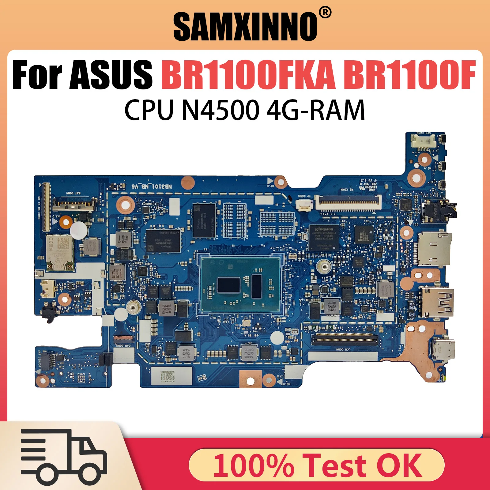 For Asus BR1100F BR1100FKA laptop motherboard with N4500 cpu and 4gb ram 60nx03a0-mb3100 test ok
For Asus BR1100F BR1100FKA laptop motherboard with N4500 cpu and 4gb ram 60nx03a0-mb3100 test ok