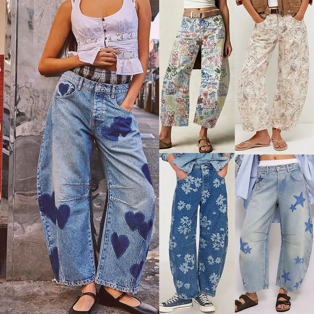 Mandylandy Free Style Jeans Mid Waist Loose Fit Star Denim Trousers Boho Ripped Jeans People Harem Pants Do Old Femme Jeans
Mandylandy Free Style Jeans Mid Waist Loose Fit Star Denim Trousers Boho Ripped Jeans People Harem Pants Do Old Femme Jeans