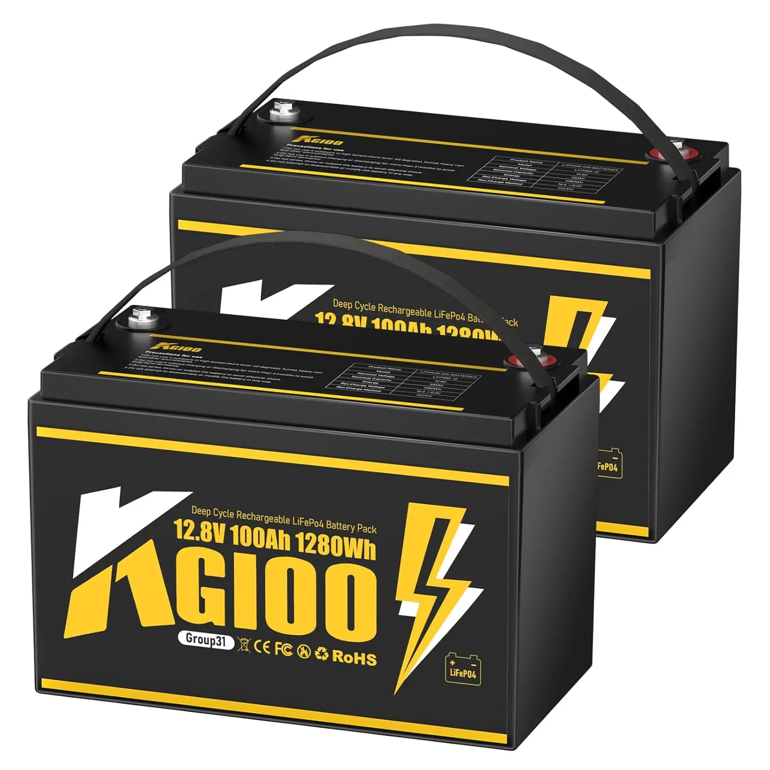 12V 100Ah LiFePO4 Deep Cycle Battery 15000 Cycles for RV Marine Camping Home Energy Storage 100A BMS 10yr Lifespan, Customized
12V 100Ah LiFePO4 Deep Cycle Battery 15000 Cycles for RV Marine Camping Home Energy Storage 100A BMS 10yr Lifespan, Customized