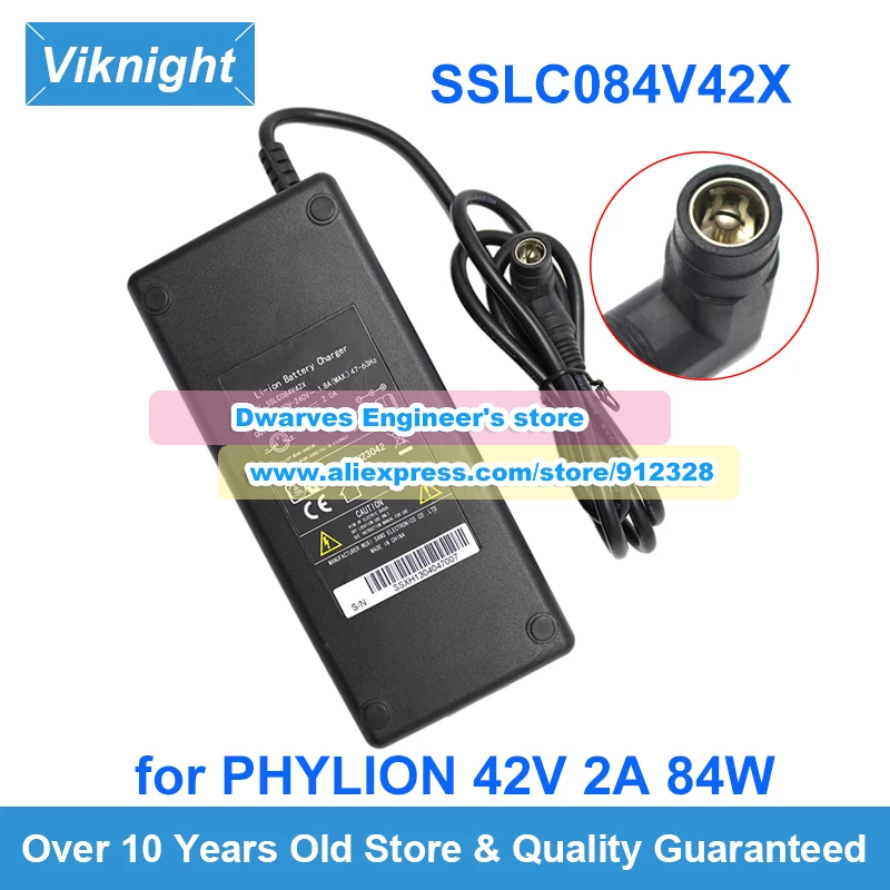 Оригинальный 42 В, 2 А, 84 Вт для зарядного устройства PHYLION SSLC084V42X, круглый адаптер питания с 1 контактами
Оригинальный 42 В, 2 А, 84 Вт для зарядного устройства PHYLION SSLC084V42X, круглый адаптер питания с 1 контактами