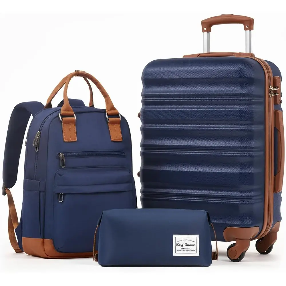 3-Piece 20 Lightweight Hardshell Suitcase Set with Spinner Wheels & TSA Lock, Navy
3-Piece 20 Lightweight Hardshell Suitcase Set with Spinner Wheels & TSA Lock, Navy