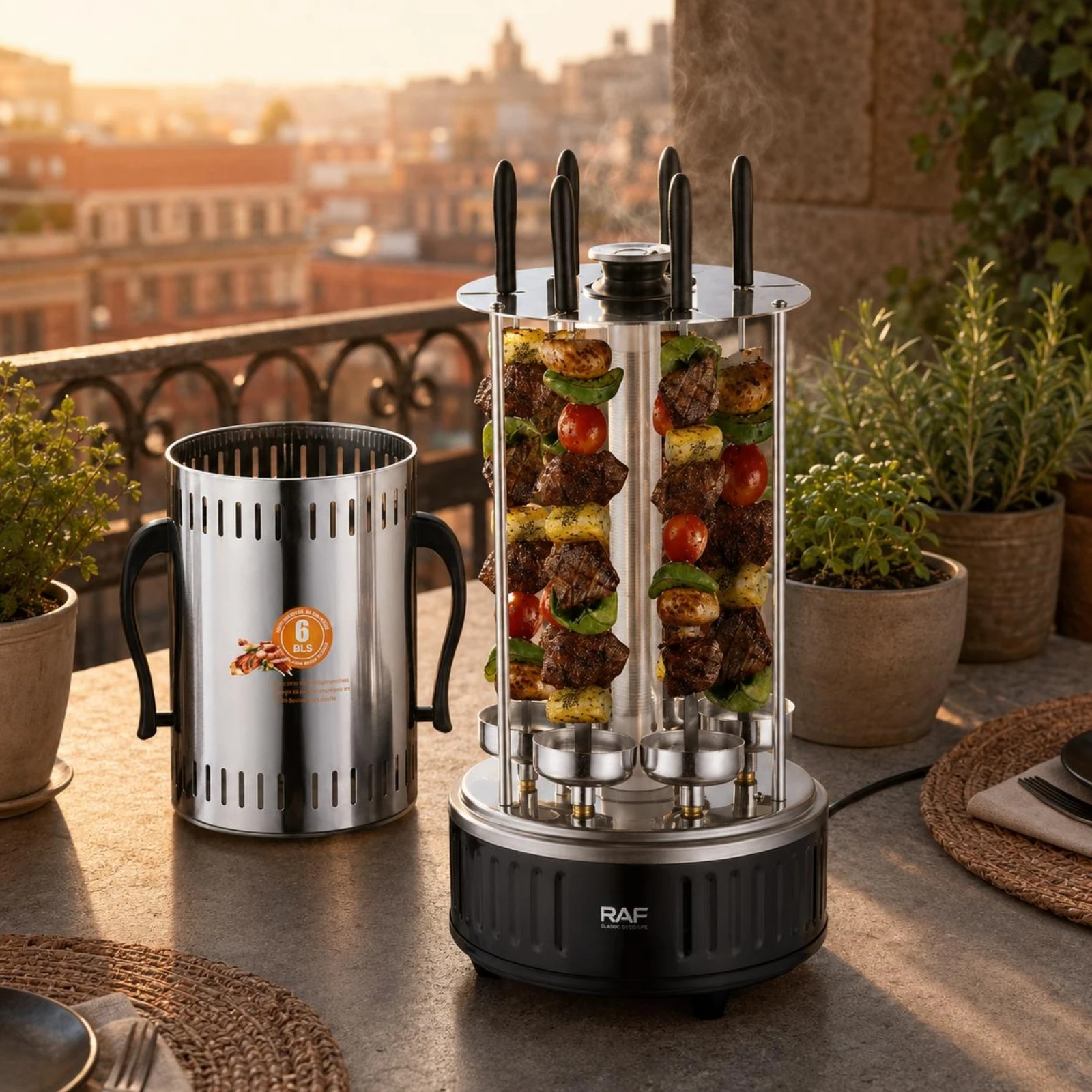 Vertical Skewer Grill Stainless Steel Electric Skewer Grill Cooking Appliance Two-Voltage Voltage Compact
Vertical Skewer Grill Stainless Steel Electric Skewer Grill Cooking Appliance Two-Voltage Voltage Compact