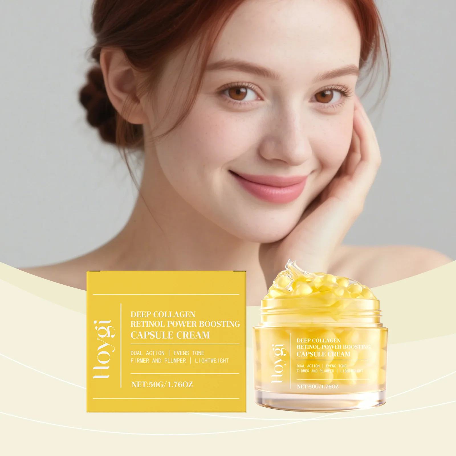 Deep Collagen Retinol Boosting Capsule Cream Long Lasting Moisturizing Brightening Skin Reduce Dullness Firming Face Cream 50g
Deep Collagen Retinol Boosting Capsule Cream Long Lasting Moisturizing Brightening Skin Reduce Dullness Firming Face Cream 50g