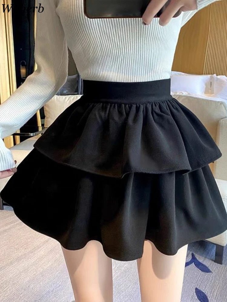 Y2k Sweet Skirts Women Clothing High Waist Fashion Jupe 2025 Faldas Mujer De Moda Ruffles A-line Saia Korean Autumn Mini Skirt
Y2k Sweet Skirts Women Clothing High Waist Fashion Jupe 2025 Faldas Mujer De Moda Ruffles A-line Saia Korean Autumn Mini Skirt