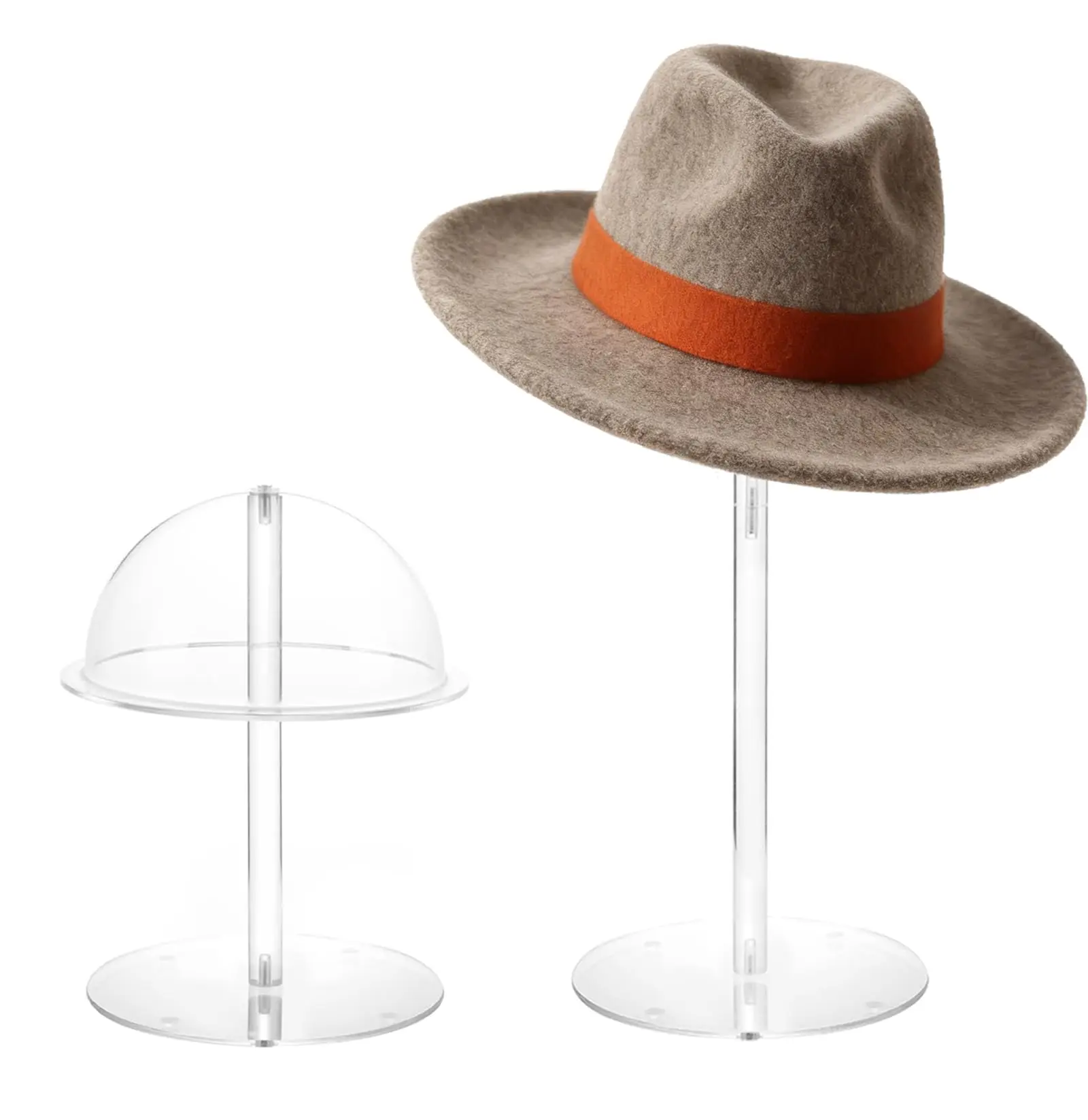 Clear Acrylic Hat Display Stands Set Of 2, Adjustable 8-16 Inch Height For Fedora, Cowboy, Beanie, Wig And Baseball Caps
Clear Acrylic Hat Display Stands Set Of 2, Adjustable 8-16 Inch Height For Fedora, Cowboy, Beanie, Wig And Baseball Caps