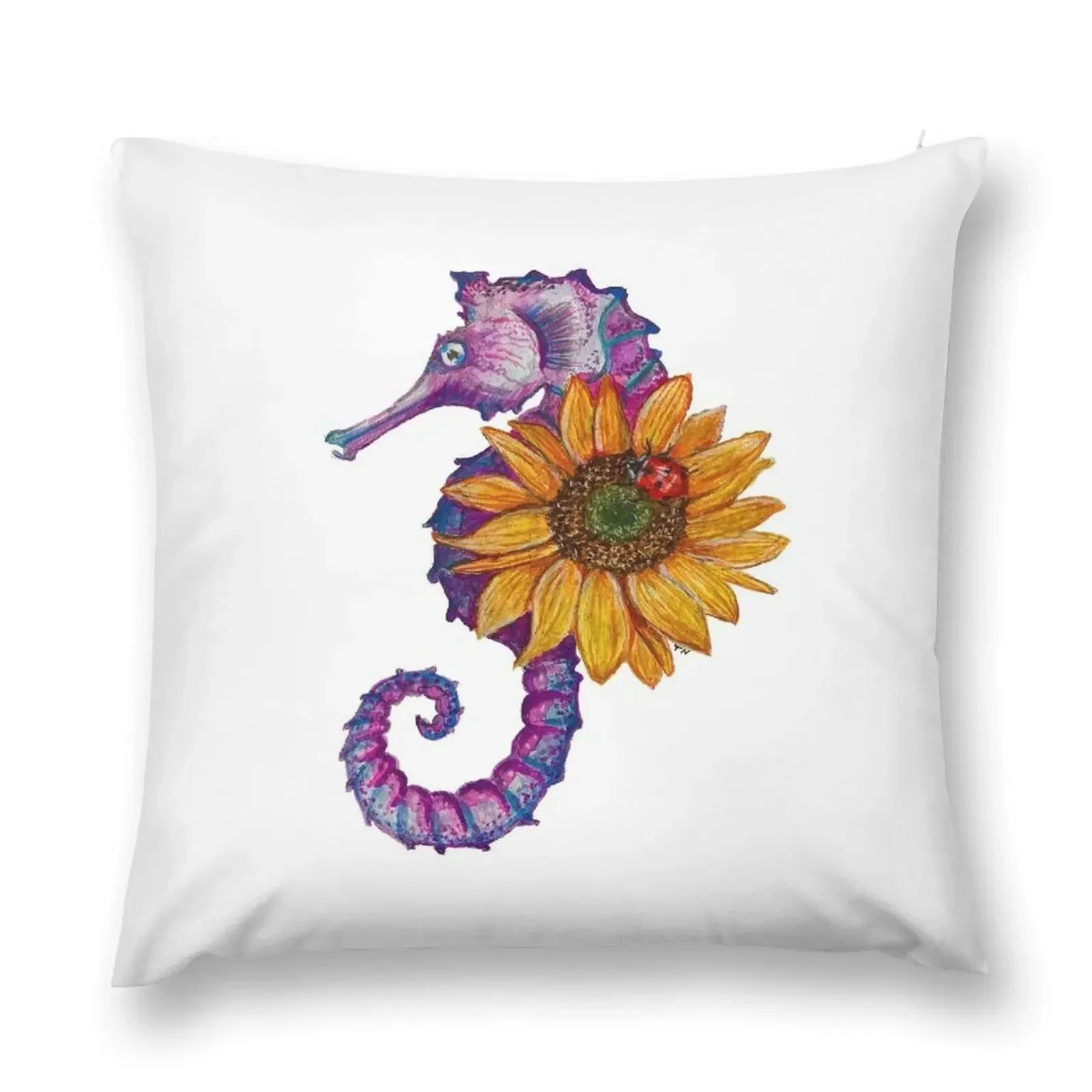 Watercolor Warrior Seahorse with Sunflower and Ladybug Throw Pillow Sofa Cushions Cover home decor items Sofa Cushion pillow
Watercolor Warrior Seahorse with Sunflower and Ladybug Throw Pillow Sofa Cushions Cover home decor items Sofa Cushion pillow