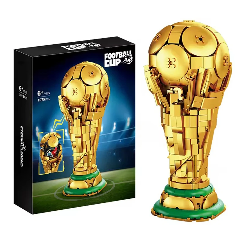 NEW Football Champion Golden Cup Building Blocks DIY Soccer Souvenir Trophy Bricks Desktop Decor Boys Adults Gifts
NEW Football Champion Golden Cup Building Blocks DIY Soccer Souvenir Trophy Bricks Desktop Decor Boys Adults Gifts