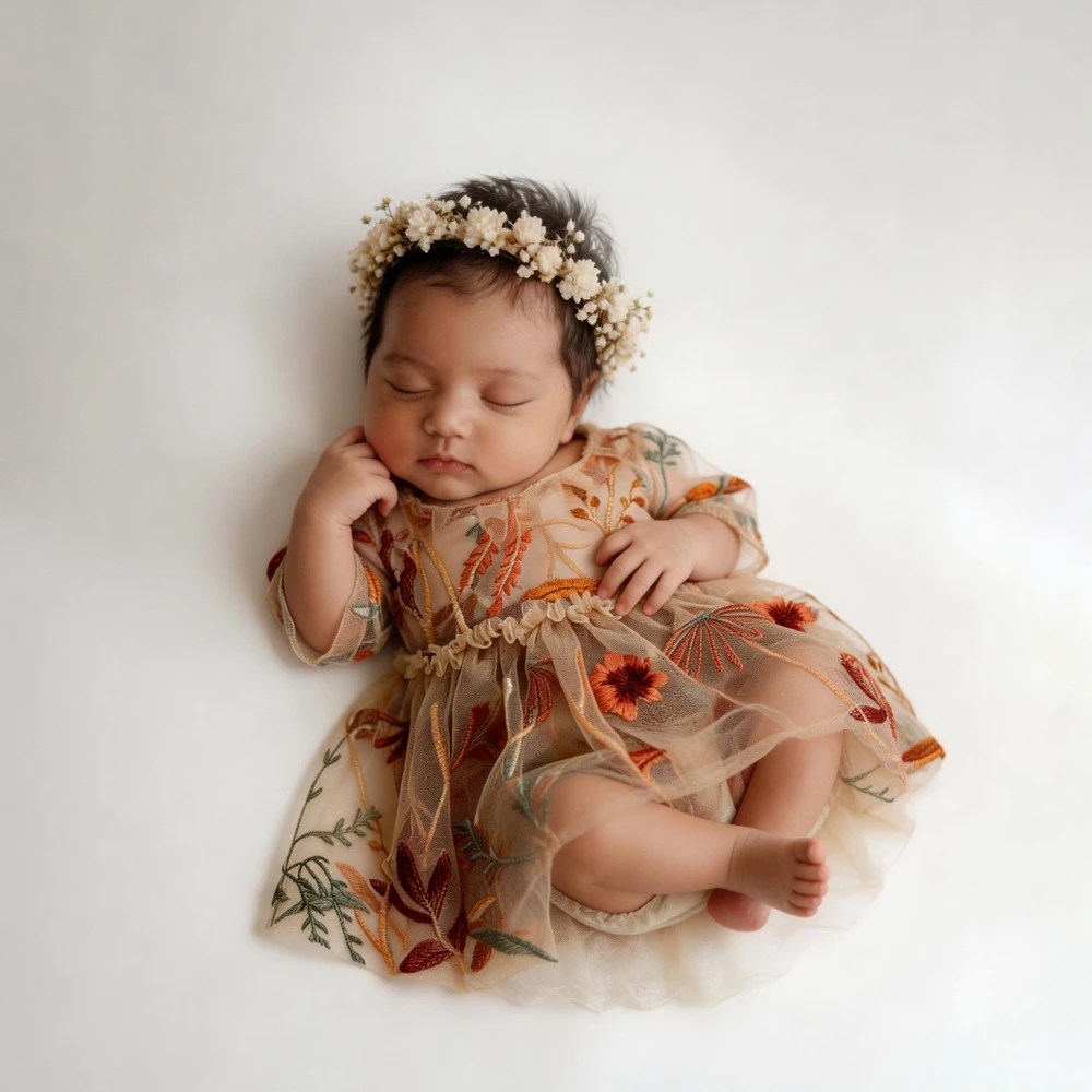 Newborn Girl Photography Dress Embroidered Floral Tulle Outfit Newborn Photo Shoot Dress Boho Newborn Photoshoot Outfits
Newborn Girl Photography Dress Embroidered Floral Tulle Outfit Newborn Photo Shoot Dress Boho Newborn Photoshoot Outfits