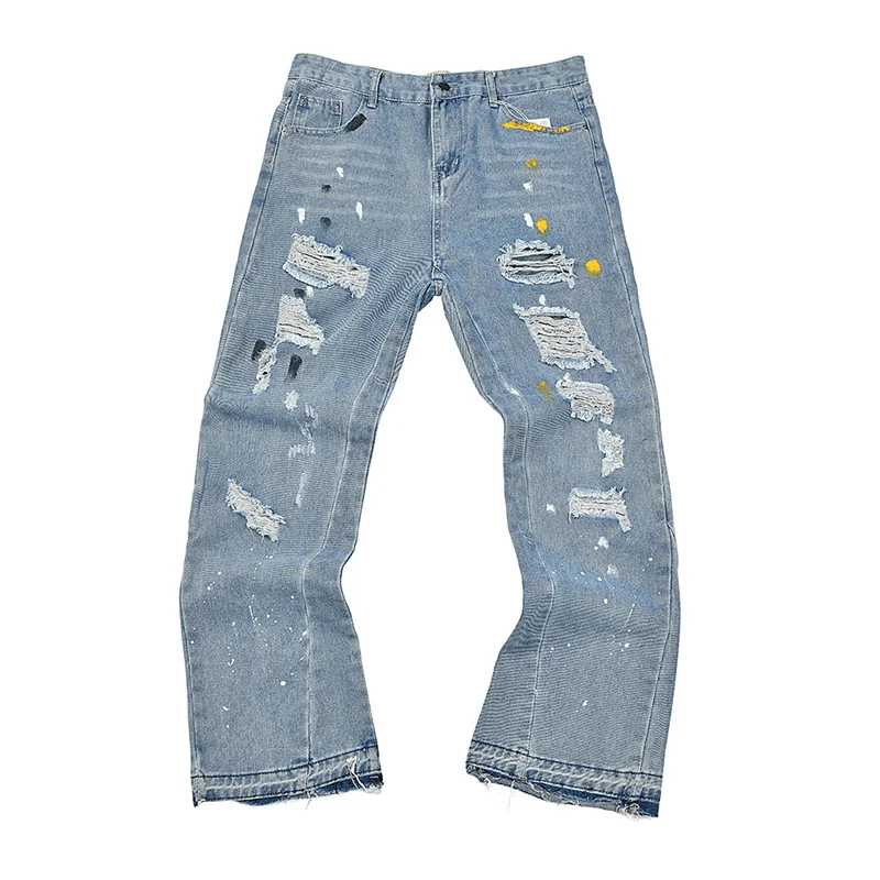 2025ss Paint Graffiti Printed Jeans Men Women High Quality Versatile Fashion Hole Breaking Design Jeans
2025ss Paint Graffiti Printed Jeans Men Women High Quality Versatile Fashion Hole Breaking Design Jeans