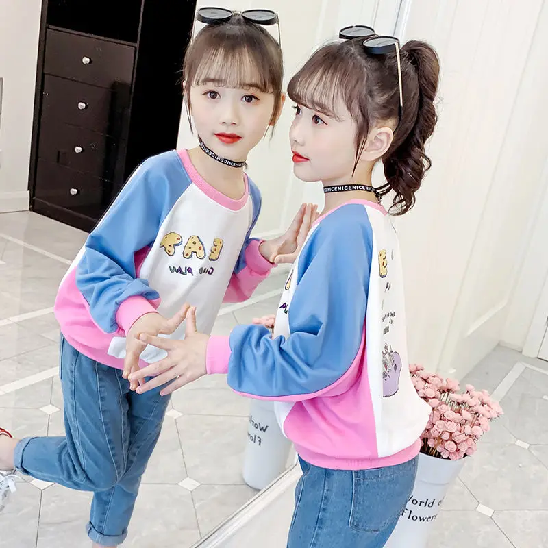 Faionable Long Sve T-irt Autumn Wear for Girls Loose Fit mid to Large Children's Printed Sweatirt Trendy Kids' Top
Faionable Long Sve T-irt Autumn Wear for Girls Loose Fit mid to Large Children's Printed Sweatirt Trendy Kids' Top
