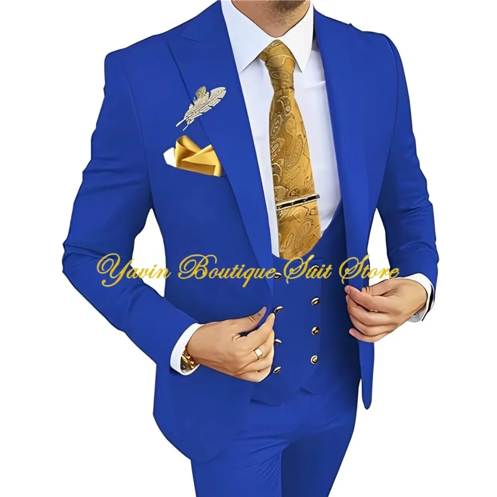 Men's Suits 3 Piece Slim Fit Suits for Men Double Breasted Blazer Vest Pants Set Business Wedding Prom Suit
Men's Suits 3 Piece Slim Fit Suits for Men Double Breasted Blazer Vest Pants Set Business Wedding Prom Suit