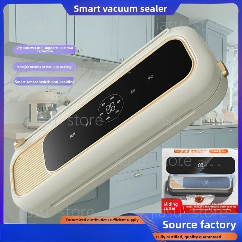 Household Mini Vacuum Sealer, Intelligent Dry Wet Dual Use Food Freshness Preservation Packing Machine
Household Mini Vacuum Sealer, Intelligent Dry Wet Dual Use Food Freshness Preservation Packing Machine