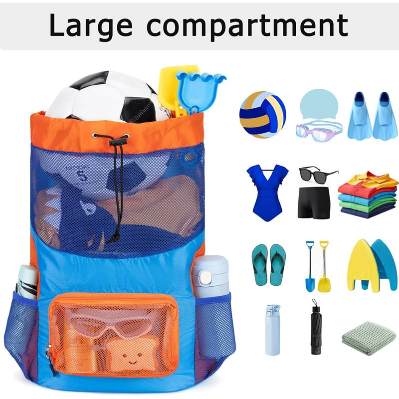 Dry wet separation drawstring drawstring mesh swimming bag beach fitness large capacity lightweight basketball football backpack
Dry wet separation drawstring drawstring mesh swimming bag beach fitness large capacity lightweight basketball football backpack