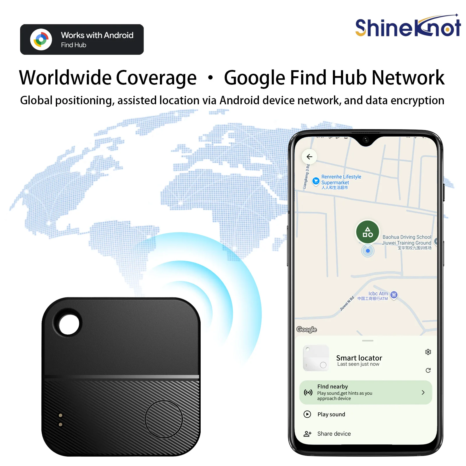 SHINEKNOT Google Intelligent Tracking Device Pet Anti Loss Tracker Overseas Android Version Suitable For Car Bag Tracker
SHINEKNOT Google Intelligent Tracking Device Pet Anti Loss Tracker Overseas Android Version Suitable For Car Bag Tracker