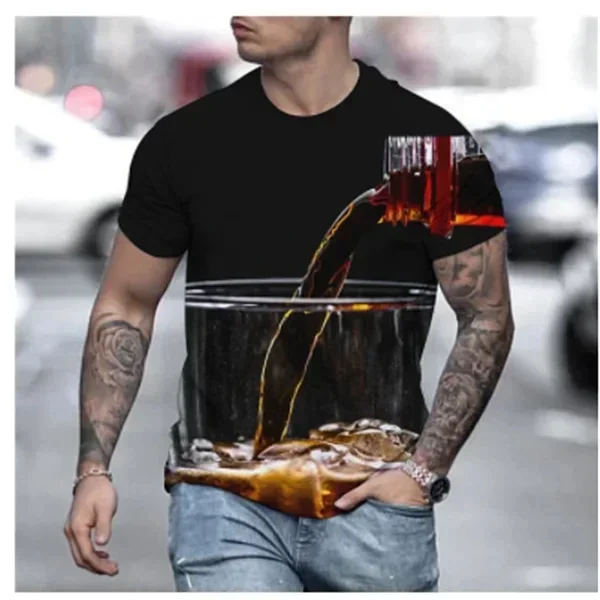 Summer Men's T-shirt Beer Pattern 3D Printed Short Sleeve Trend Tops Oversized T-shirt Casual Street Men's Clothing
Summer Men's T-shirt Beer Pattern 3D Printed Short Sleeve Trend Tops Oversized T-shirt Casual Street Men's Clothing