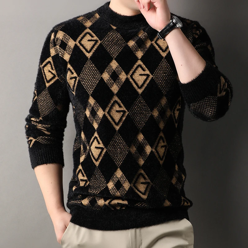 Men Knitted Sweater Stripe Pullovers Printing Round Neck Sweater 2025 Autumn/Winter Designer Quality Casual Men Clothing Jumper
Men Knitted Sweater Stripe Pullovers Printing Round Neck Sweater 2025 Autumn/Winter Designer Quality Casual Men Clothing Jumper