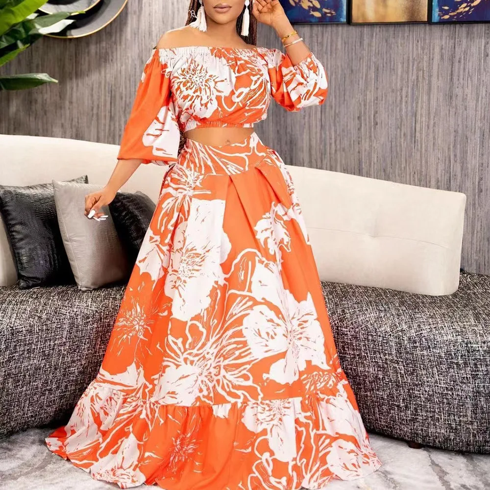2 Piece African Clothes for Women Summer Fashion Half Sleeve Top Long Skirt Matching Sets Dashiki African Clothing Outfits
2 Piece African Clothes for Women Summer Fashion Half Sleeve Top Long Skirt Matching Sets Dashiki African Clothing Outfits