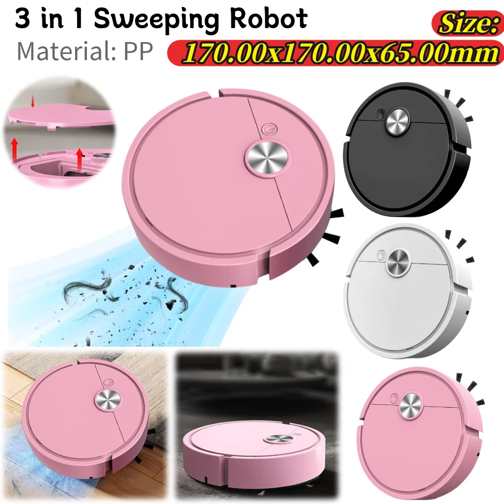 3 in 1 Sweeping Robot Rechargeable Robot Vacuum Strong Suction Vacuum Mop Robot Compact Cleaning Machine for Home Cleaning
3 in 1 Sweeping Robot Rechargeable Robot Vacuum Strong Suction Vacuum Mop Robot Compact Cleaning Machine for Home Cleaning