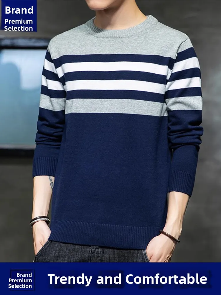 Мужской свитер из чистого хлопка, трикотажный, с длинным рукавом, повседневный, тонкий, весенне-осенний, новый, модный, в корейском стиле, для студентов
Мужской свитер из чистого хлопка, трикотажный, с длинным рукавом, повседневный, тонкий, весенне-осенний, новый, модный, в корейском стиле, для студентов