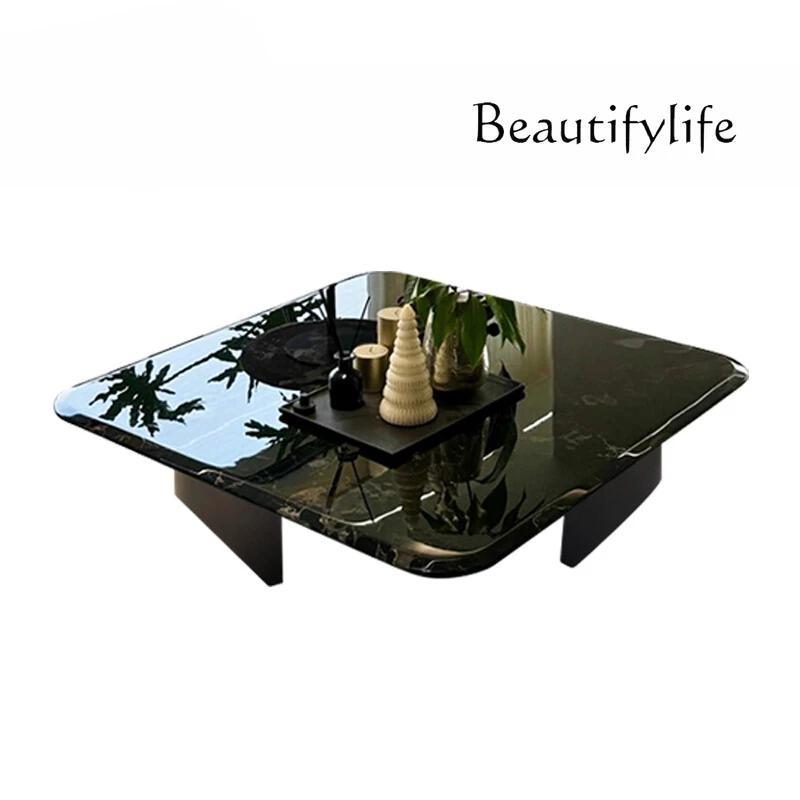 Modern light luxury natural black rose luxury stone coffee table Italian living room household small apartment square tea table
Modern light luxury natural black rose luxury stone coffee table Italian living room household small apartment square tea table