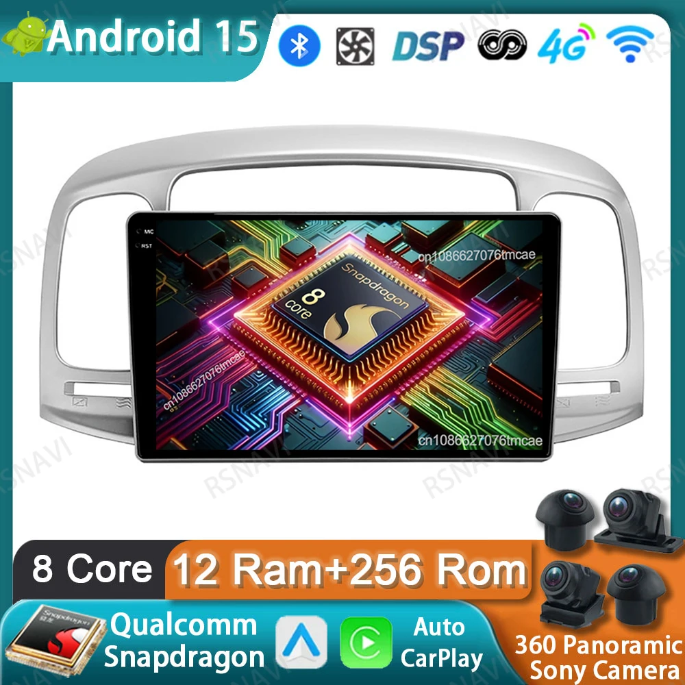 Car Radio Android 15 For Hyundai Accent 3 2006 - 2011 GPS 4G LTE Head Unit BT QLED Stereo Multimedia Qualcomm 5G WIFI DVD DSP
Car Radio Android 15 For Hyundai Accent 3 2006 - 2011 GPS 4G LTE Head Unit BT QLED Stereo Multimedia Qualcomm 5G WIFI DVD DSP