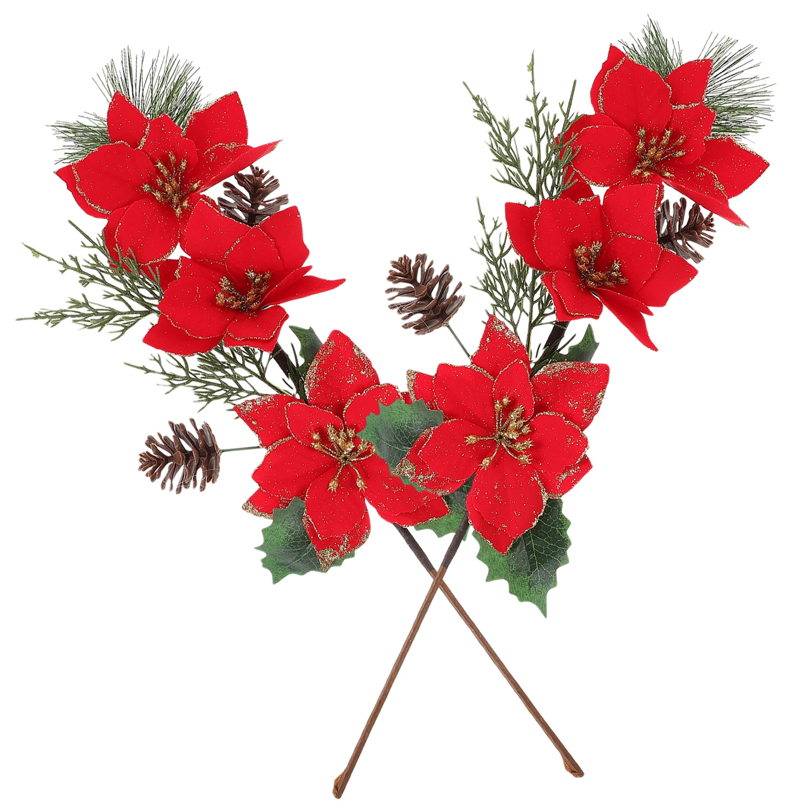 2pcs Artificial Poinsettia Stems Christmas Decorations Festive Xmas Party Floral Picks Xmas Tree Branches Fake Flower Diy
2pcs Artificial Poinsettia Stems Christmas Decorations Festive Xmas Party Floral Picks Xmas Tree Branches Fake Flower Diy