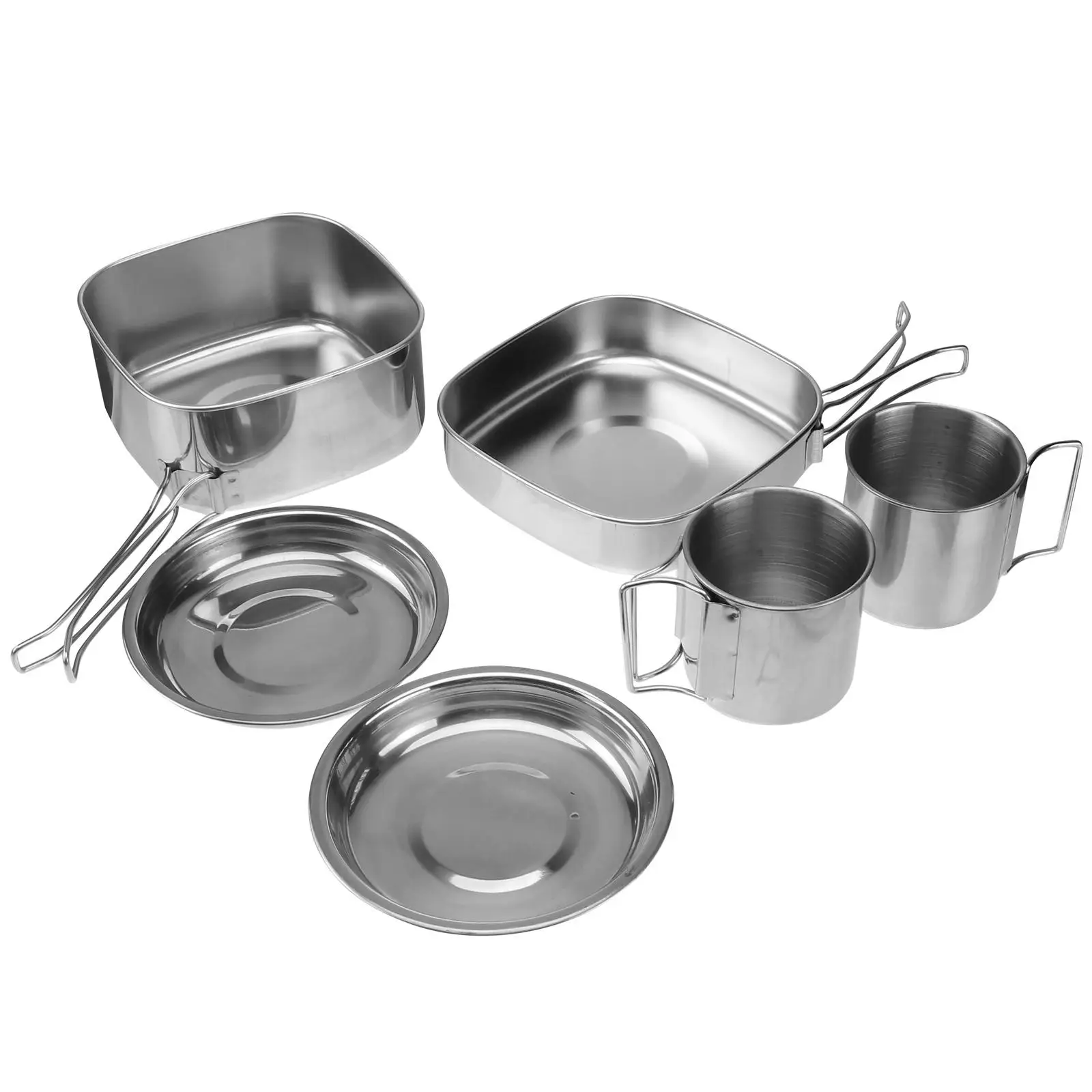 Stainless Steel Cookware Set Foldable Handle Camping Gear Lightweight BBQ Pot Picnic Set Outdoor Durability Portable
Stainless Steel Cookware Set Foldable Handle Camping Gear Lightweight BBQ Pot Picnic Set Outdoor Durability Portable