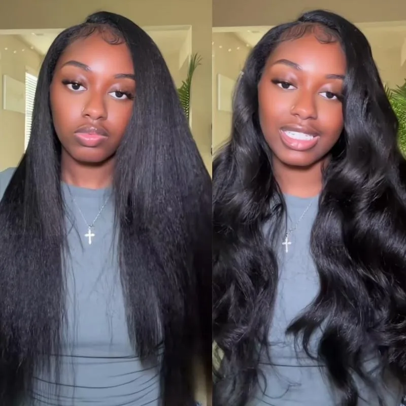 250% Density Kinky Straight 3 in 1 Half Wig Human Hair for Women Glueless Wear & Go No Lace Flip Over Clip In Half Wig Seamless
250% Density Kinky Straight 3 in 1 Half Wig Human Hair for Women Glueless Wear & Go No Lace Flip Over Clip In Half Wig Seamless