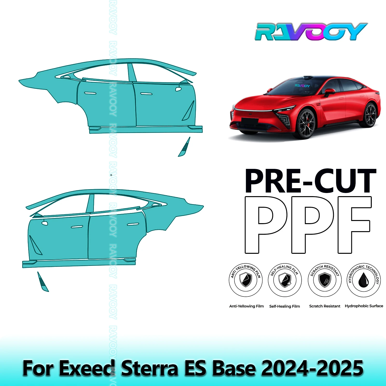 For Exeed Sterra ES Base 2024-2025 8.5mil Clear Matte Pre-Cut PPF Door & A/B Pillar Kit TPU Paint Protection Film Set
For Exeed Sterra ES Base 2024-2025 8.5mil Clear Matte Pre-Cut PPF Door & A/B Pillar Kit TPU Paint Protection Film Set