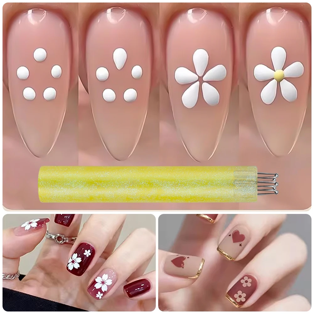 1Pc 5-Petal Flower Resin Nail Design Pen 5 Ball Tips One Stroke Styling Resin Dotting Pen DIY For Girls Resin Nail Dotting Pen
1Pc 5-Petal Flower Resin Nail Design Pen 5 Ball Tips One Stroke Styling Resin Dotting Pen DIY For Girls Resin Nail Dotting Pen
